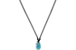 LES POULETTES JEWELS LES POULETTES BIJOUX - Collana Collegamento Nero e Goccia di Larimar