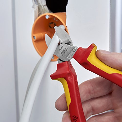KNIPEX 70 26 160 Seitenschneider, bündiges Schneiden bis Ø 4,0 mm, isoliert und VDE-geprüft, 160 mm - 6