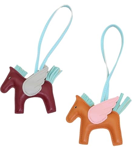 Fuerxy Pferde-Taschen-Charm - Handgenähter Taschenanhänger Aus PU-Leder Für Handtaschen & Geldbörsen