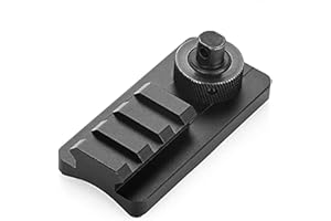 lohill Sling Swivel Stud Picatinny-Schienenadapter für Gewehr-Zweibein, 20 mm Picatinny Weaver 3 Slots Mount Rubber Base Adapter mit 3 Stück Holzmaschinenschrauben, Jagdschießzubehör