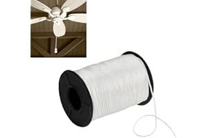 BUENTYA 150 Yards/Roll White Braided Lift Shade Cord, 1 mm Blind Shade Cord Roman Blind Cord Blind Thin Cord Used to Repair Roman Blinds for Aluminum Blind Shade, Gardening Plant and Crafts
