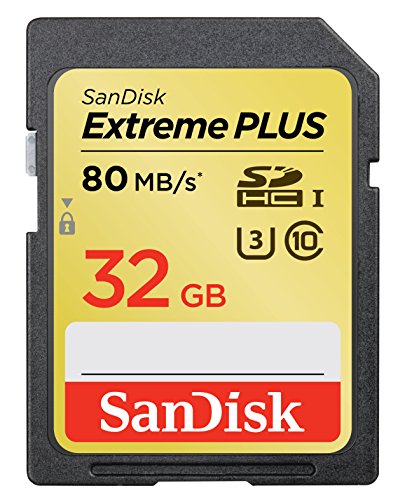 SanDisk Extreme Plus SDHC 32GB Class 10 Speicherkarte (UHS-I, bis zu 80MB/s lesen)