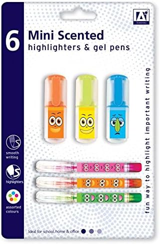 Mini Scented Highlighters and Gel Pens - Set of 6