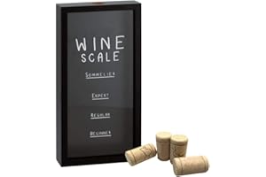 PALUPLUS Raccogli Tappi di Sughero, misura 15x4x30 cm, Contenitore porta tappi in Legno MDF e Vetro, Idea regalo per tappi di birra e vino -4485F (Nero)