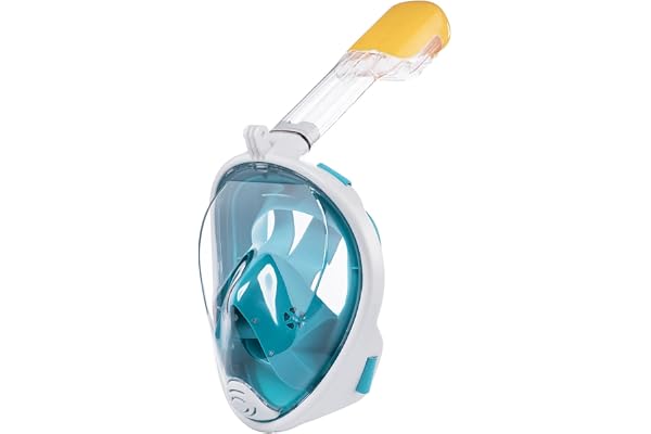 Vitare Masque de Plongée Intégral pour Adulte et Enfant, Masque Tuba avec Système Respiratoire Avancé et Technologie Antibuée, Masque Snorkeling Piscine avec Support de Caméra