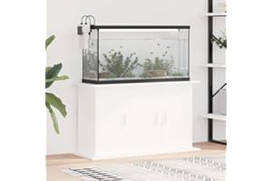Homgoday Casa Mobilia Supporto per Acquario 101x41x58 cm in Legno Multistrato Bianco, Mobili per Casa Interno Esterno Soggiorno Camera da Letto u