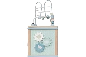 KIDSNADO Little Dutch Motorikschleife Activity Würfel Holz Kinder blau - Adventure