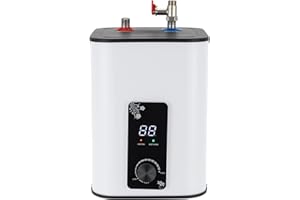 DCSYOG Caldaia sottolavello Scaldabagno elettrico mini serbatoio da 8 litri 1500W Bassa pressione con spina 0-65℃ per lavello, cucina, lavello