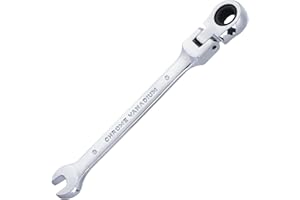 Gedlex Carraca Pequeña 8mm, Llave Carraca Flexible 180° y llave Fija 15°, Cromo-vanadio Llave Inglesa, Resistente a la Abrasión, Antideslizante, Prevención de la Oxidación