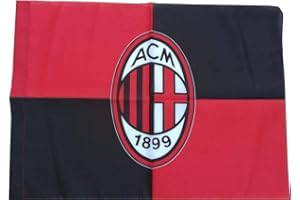 AC MILAN Official Milan Flag, Dimensions 100 x 140 cm