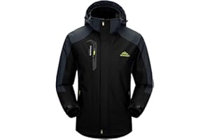 Naudamp Hommes Veste Imperméable En Plein Air Légère Softshell Manteau De Pluie Escalade Vêtements De Randonnée Montagne Multi-Poches Coupe-Vent