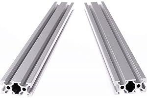 GooEquip - 2 guide lineari di estrusione per stampanti 3D e macchina per incisione laser CNC, 600 mm, 2040 T, tipo europeo profilo di sistema in alluminio 20 x 40 cm, per fai da te