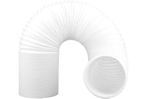 Tuyau d'échappement universel pour climatiseur, CestMall tuyau de ventilation flexible de 5,9 pouces de diamètre avec filetage anti-horaire pour climatiseur portable, tuyau de ventilation extensible