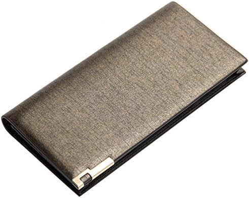 YouPue Men's PU Leather Long Wallet Zipper Multi-function Card Holder Large Capacity Package Purse