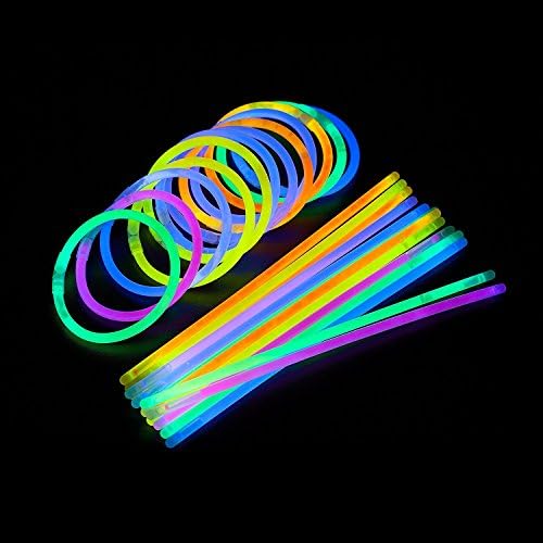 Johnterry JT02 Glow sticks 100 Light up Toys Glow Stick Bracelets Light stick Mixed Colors Glow Sticks Bulk Glow Bracelets Party Favors Supplies