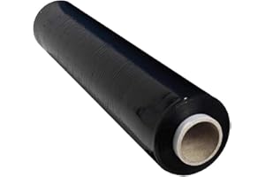 CM PLASTICOS VIDAL Lot de 3 rouleaux de film étirable Noir pour palette - 2 kg - 490 mm x 250 m. 23 microns