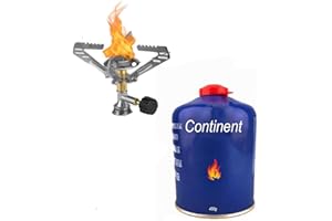 LACOSVI Bombona Camping Gas de Rosca Recambio Hornillo Portatil Cartucho Gas CP Camping de 450g de Gas Azul Butano para Cocina Portátil Bombona Camping Gas pequeñas para cocinar y Acampar