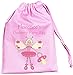 Personalised - Pink Dummy Bag - Fairy design - Tiny Drawstring Cotton Bag - Ideal for dummy weaning - Supplied empty