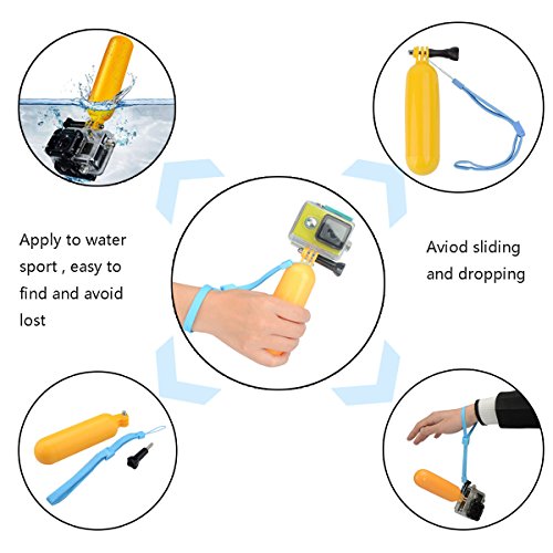 Soft Digits Accessories Kit for GoPro Hero 6 5 4 3+ Session Accessory Bundle Set for Action Camera SJ4000 SJ5000 SJ6000 Xiaomi Yi-Flotation Handle+Head Strap+Chest Strap