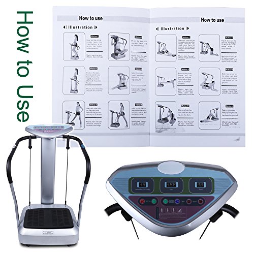 Befied Vibrationstrainer Schwingungstrainer Vibrationsplatte Ganzkörper- Fitnessgeräte Slim oszillierend Kalorienverbrauch bis 150 kg ink. LED-Display, Dehnbänder - 5