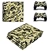 Produktbild Playstation 4 Pro + 2 Controller Aufkleber Schutzfolien Set - Grün Camouflage /PS4 P