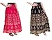 ooltah chashma Cotton Gold Printed long Straight Skirt For women/ Girl (Buy 1 Get 1) RS.830.00