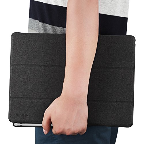iVAPO Schutzhülle für iPad Pro 12.9 Pencil Halter Premium PU Leder Folio Case mit Auto-Schlafen/ Wecken und Stander Funktion Hülle für iPad Pro 12.9 inch Smart Case (Schwarz) - 7