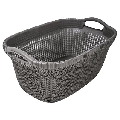 Curver 03677-X59-00 Knit Panier à linge Plastique Marron 59,5 x 38,5 x 27 cm 40 L
