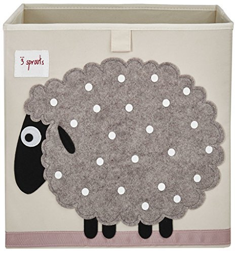 3 Sprouts Storage Box, Sheep, Beige by 3 Sprouts