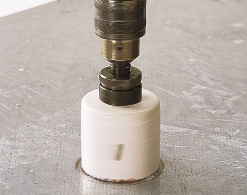 Wolfcraft 3764000 1 Lochsägen-Set (5 Lochsägeneinsätze Bi-Metal plus, Sechskant-Adapter mit Zentrierbohrer, im Kunststoffkoffer ø 35,40,51,65,68) - 2