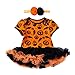 Produktbild happy event Halloween Kleinkind Baby Mädchen Baumwolle Kürbis Kostüm Kleider Outfits Kleidung Sets Kleider+ Stirnband | Halloween Toddler Infant Baby Girls Pumpkin Romper Dress + headband (3M-59)