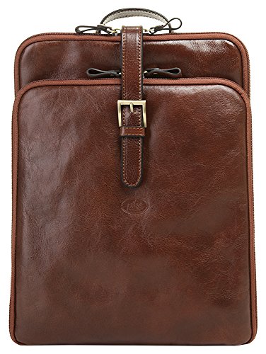 Preisvergleich Produktbild Piké City Rucksack Echt Leder braun Damen - 016522