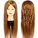 22" 60% Real Hair Training Head or Makeup Mannequin Doll + Free Table Clmap