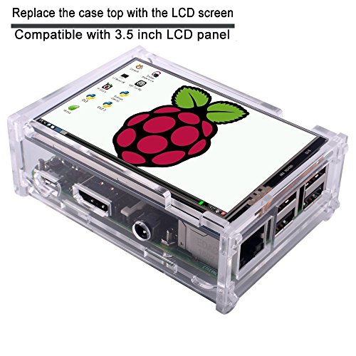Kuman 3 5 Pulgadas Pantalla T  ctil de TFT  320x480 Resoluci  n TFT LCD con la Caja Protectora   3 x Disipadores de Calor   Pluma T  ctil para Raspberry Pi 3 Modelo B  Pi 2 Modelo B y Pi Modelo B   SC11