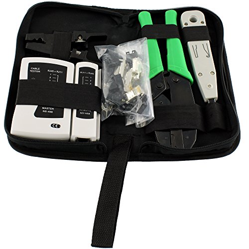 Ligawo 2013005 Netzwerk Werkzeug Set 4in1 für LSA und RJ45 Netzwerk Werkzeug Set 10x Hirose TM11 Stecker