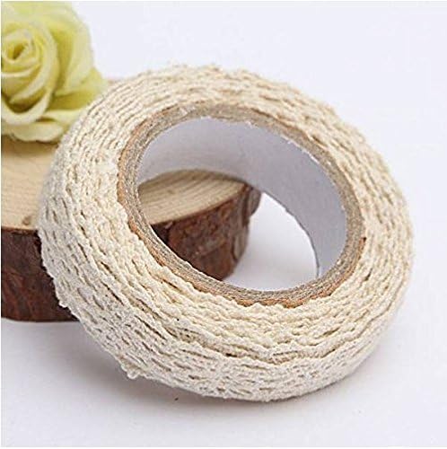 Fendii DIY Craft Lace Cloth Sticker Tape Decoration Adhesive Tape Beige