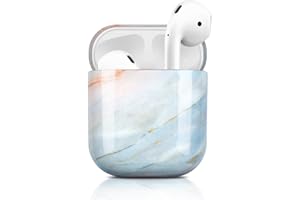Newseego Kompatibel mit AirPods Hülle, Ultradünnes Marmor Case Vollschutz Hülle Marmor Muster Airpods Tragbare Hülle für AirPods Earpods Ohrhörer-Ladetasche
