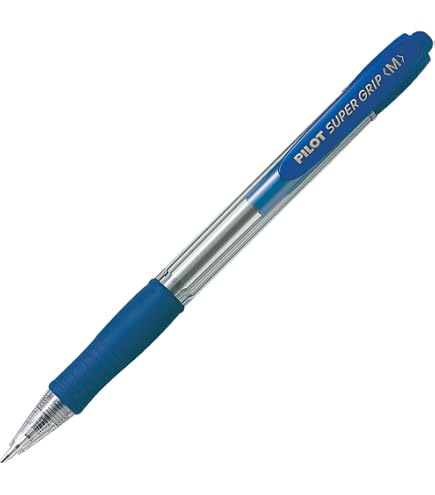 Lot 12 Stylos Bille Pilot BPS-GP - Pointe Extra-Large - Grip Antidérapant - Encre Noire Fluide