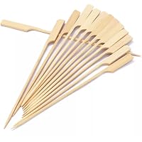 Chef Aid 100 Wooden Bamboo Skewers – 25.5cm – For BBQ, Kebabs, Chocolate Fountain