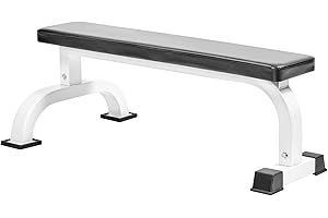 BAD COMPANY Deluxe Banc plat/banc de musculation Blanc env. 110 cm de long/Largeur 66 cm/41 cm Haute BCA 01