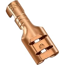 Generici Connettori A Crimpare Femmina 2.2mm A Vanga - 10 Pezzi - Per Altoparlanti, Interruttori, Cablaggio Auto Connettori Elettrici Argentati