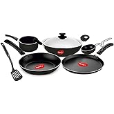Pigeon Favourite 7 Piece Gift Set Non-Stick Coated Comes with Fry Pan, Kadhai, Lid, Sauce Pan, Spatula, Tadka Pan and a Tawa - Gas Stove Compatible (B