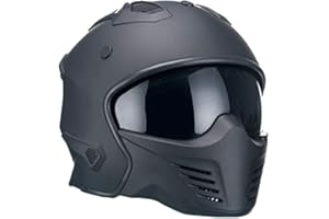 RALLOX HELMETS Motorradhelm Jethelm Helm RALLOX 726 matt schwarz mit ansteckbaren Kinnteil S M L XL
