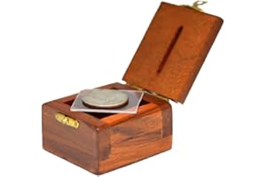 MilesMagic Magician's Ching Ling Coin Box Penetration Coin Through Solid Glass Sheet Gimmick for Real Magic Trick
