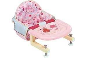 Baby Annabell Lunch Time Silla para Comer para Muñecas 43cm - Con Dibujos de Comida - Para Manos Pequeñas, El Juego Creativo Promueve la Empatía y Las Habilidades Sociales. Para Niños de 3+ Años