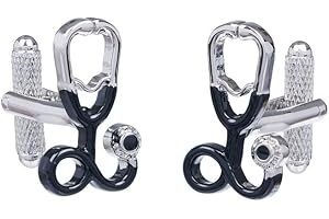 ONYX - ART LONDON Cufflinks - Stethoscope Shirt Cufflinks in Onyx Art Cufflink Gift Box