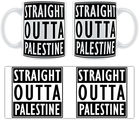 STRAIGHT OUTTA PALESTINE - Stylised Chunky Mug Gift