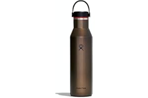 Hydro Flask - Trail series - Botella Isotérmica Ligera 621 ml (21 oz) - Botella Reutilizable de Acero Inoxidable y Aislamiento al Vacío con Tapón Flex Hermético - Standard Mouth - Obsidian