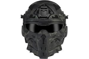SUNDARE HL-98 Taktischer Helm, Taktischer Helm Militär Schutzausrüstung, Echte CS-Helme mit Kommunikations-Headsets, Anti-Beschlag-Fächer, Auswechselbare Gläser