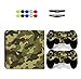 Produktbild Skin for PS4 Pro, Chickwin Skin Design Folie Aufkleber Sticker schützende Haut Schale für Sony Playstation 4 Pro Konsole und 2 Dualshock Controller+ 10 pc Silikon Thumb Grips + 2pc zufällig Light Bar (Armee Grün)